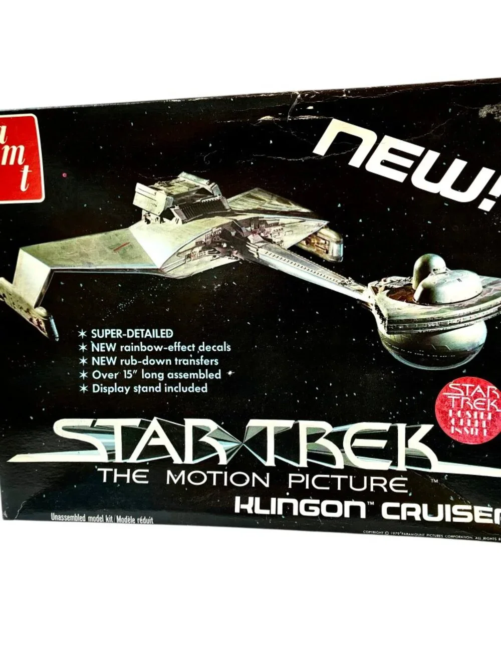 Star Trek The Motion Picture Klingon Cruiser Model Kit Vintage 1979 AMT Open Box